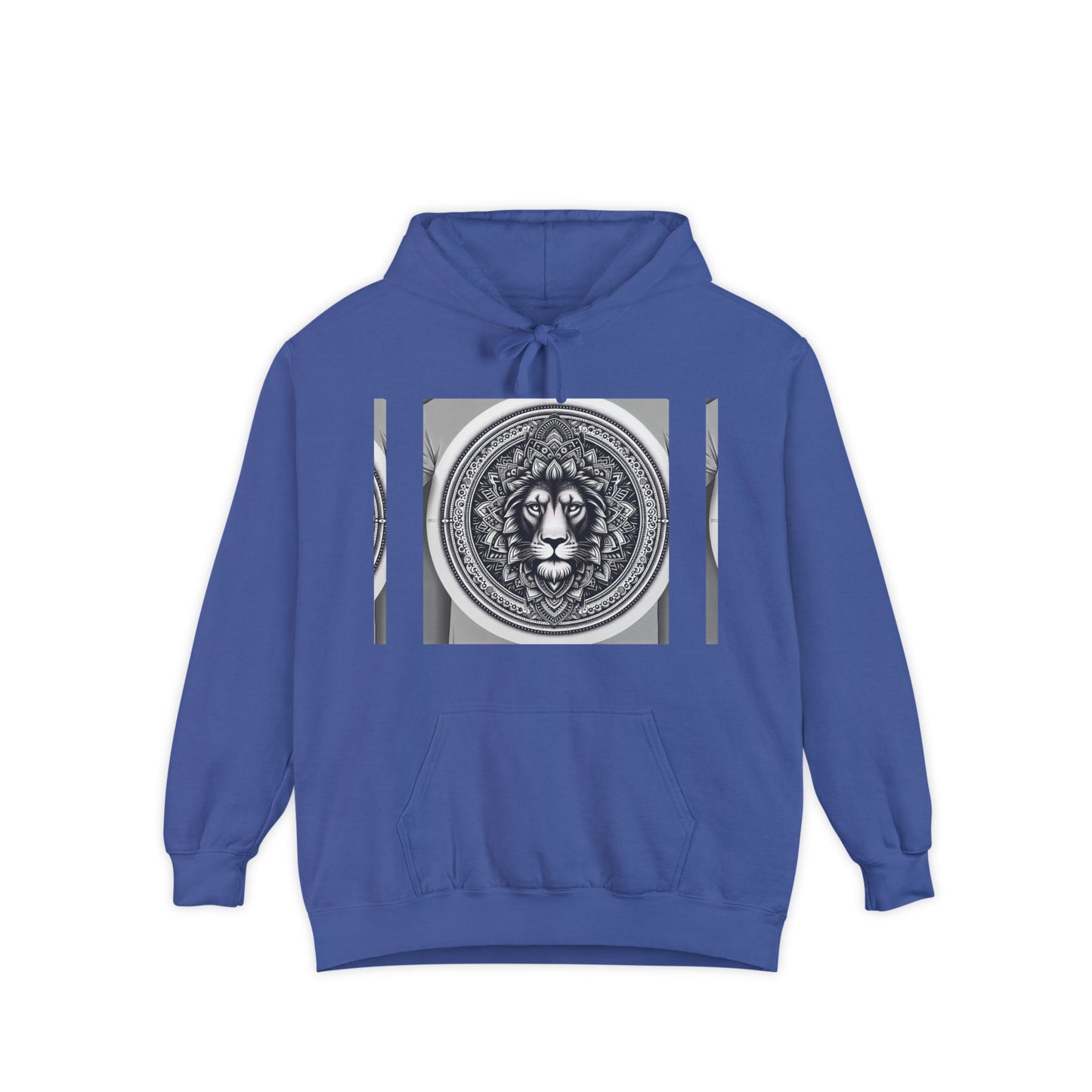 Monochrome Lion Design Hoodie, Cozy Unisex Hoodie, Gift for Him/Her, Stylish Casual Wear, Cool Streetwear