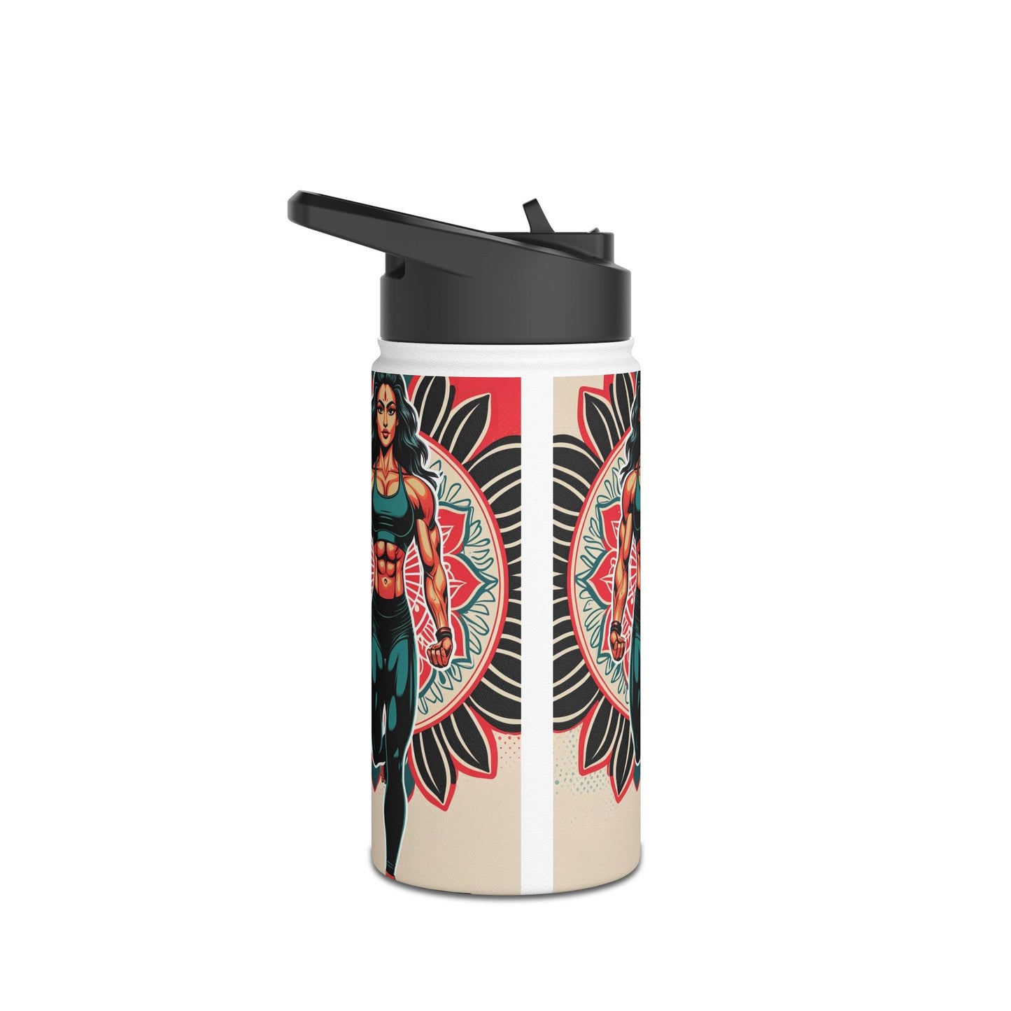 Vibrant Stainless Steel Water Bottle - Motivational Gym Hydration, Eco-Friendly Travel Mug, Fitness Gift, Workout Accessory