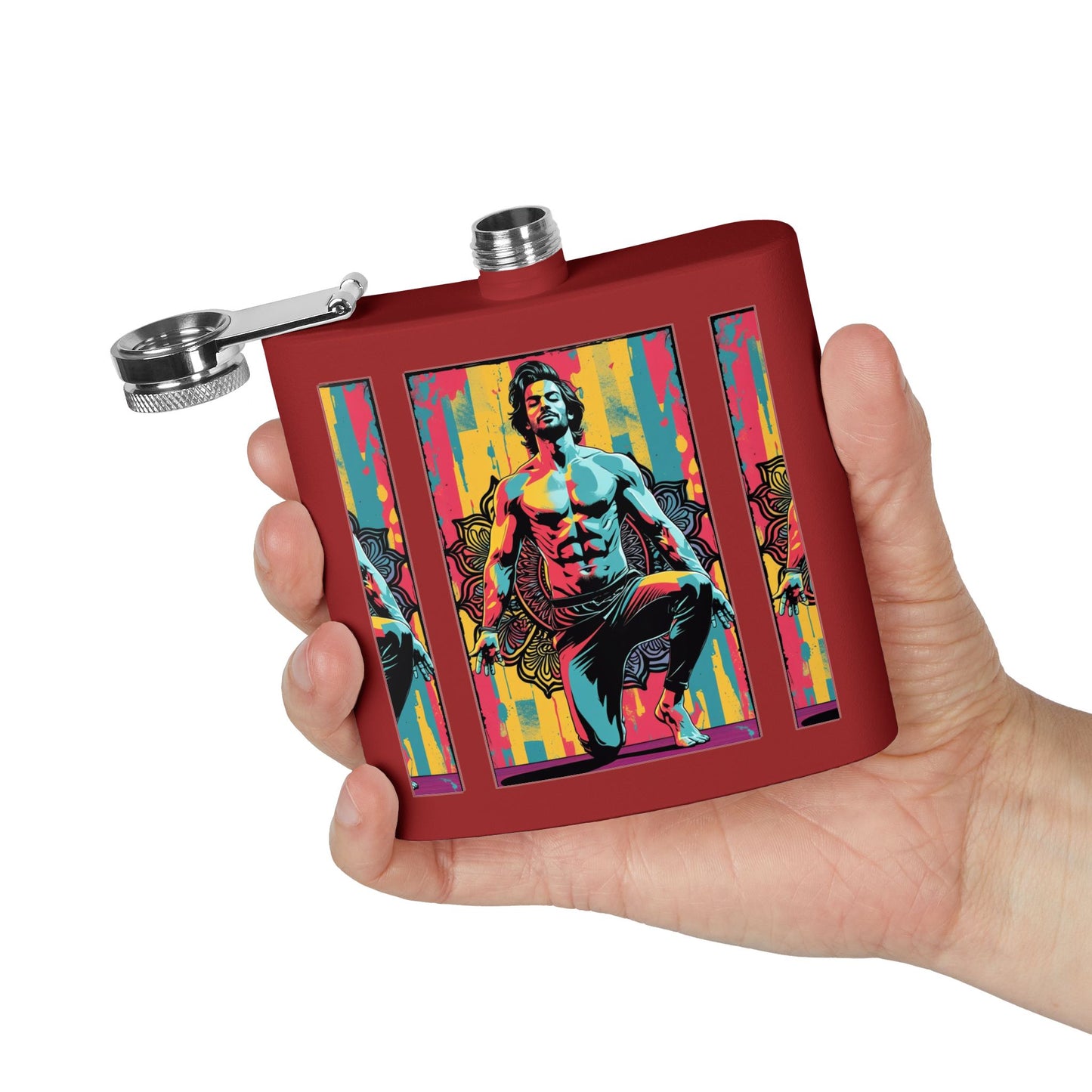 Colorful Yoga Stainless Steel Flask - Perfect for Meditation, Travel, Gifts, Outdoor Adventures, or Celebrations