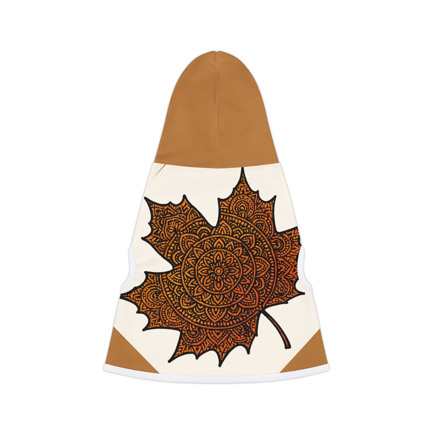 Stylish Pet Hoodie with Mandala and Leaf Design, Cozy Dog Sweater, Fall Fashion for Pets, Pet Gift for Autumn, Cute Canine Outfit