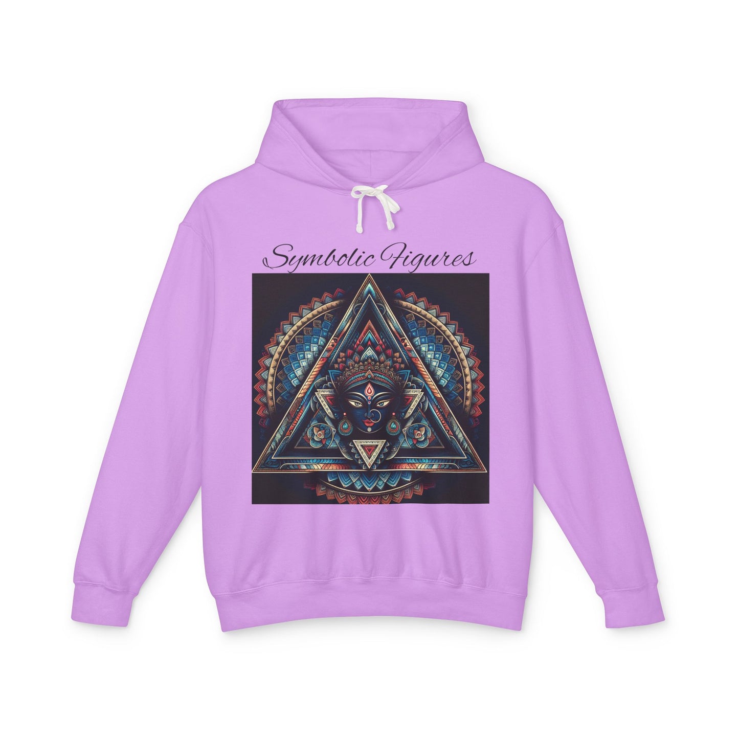 Vibrant Artistic Hoodie, Symbolic Figures Design, Lightweight Sweatshirt for Casual Wear, Unique Gift for Art Lovers, Cozy Unisex Clothing