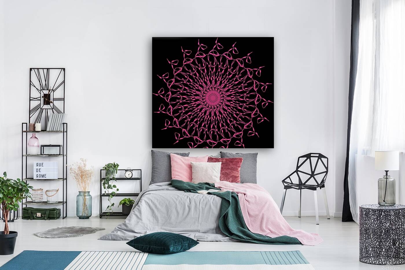Rangoli Designs – LV 009 **Play of Light**: Designed to catch and reflect ambient light, this dynamic piece radiates with enlightenment and spiritual clarity.