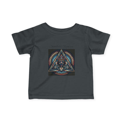 Infant Fine Jersey Tee with Geometric Design, Cute Baby T-Shirt, Unique Baby Gift, Toddler Fashion, Kids' Graphic Tee, Stylish Infant Wear