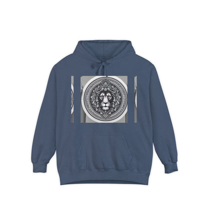 Monochrome Lion Design Hoodie, Cozy Unisex Hoodie, Gift for Him/Her, Stylish Casual Wear, Cool Streetwear