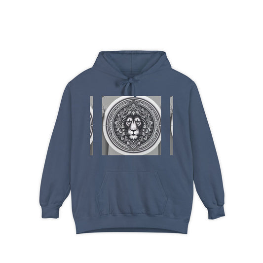 Monochrome Lion Design Hoodie, Cozy Unisex Hoodie, Gift for Him/Her, Stylish Casual Wear, Cool Streetwear