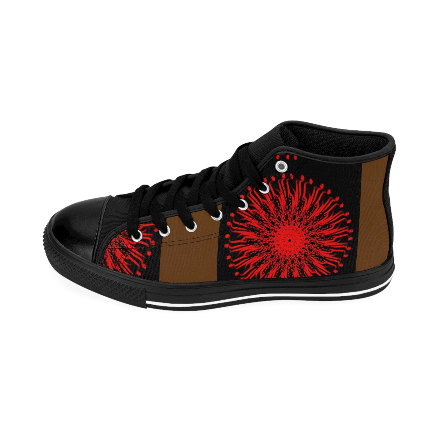 Bold Graphic High-Top Sneakers with Unique Print, Streetwear Footwear, Casual Daily Use, Perfect for Gifting, Unique Fashion Statement