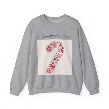 Stylish Candy Cane Sweatshirt for Cozy Winter Days, Unisex Crewneck, Holiday Apparel, Christmas Gift, Winter Wardrobe, Seasonal Fashion