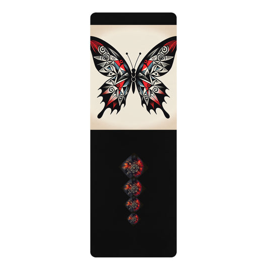 Vibrant Rubber Yoga Mat with Mandala Design, Perfect for Home Workouts, Fitness Gifts, Mindfulness, Yoga Studios, Meditation