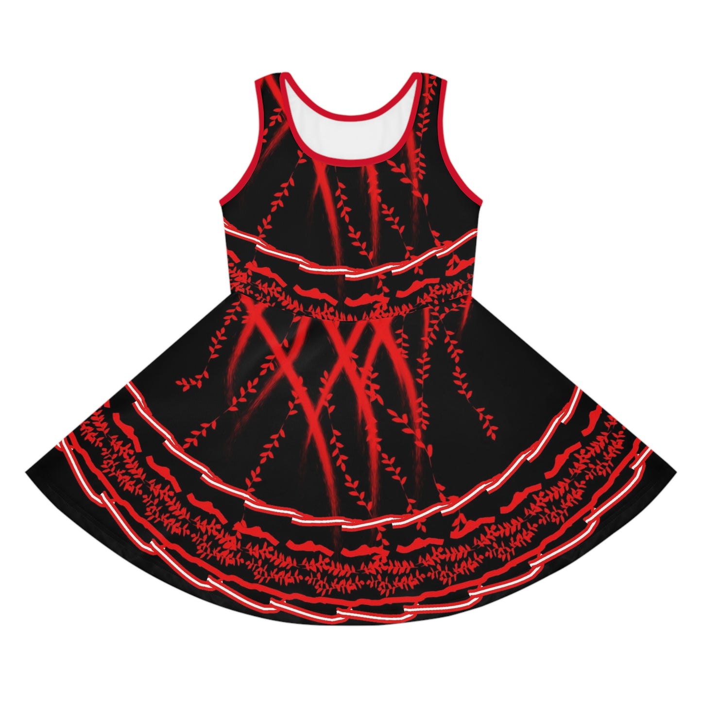Edgy Floral Girls' Sundress, Floral Dress for Kids, Summer Fashion, Special Occasions, Everyday Wear, Unique Birthday Gift, Stylish Outfit