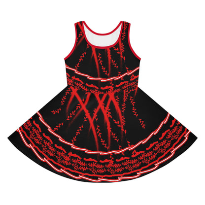 Edgy Floral Girls' Sundress, Floral Dress for Kids, Summer Fashion, Special Occasions, Everyday Wear, Unique Birthday Gift, Stylish Outfit
