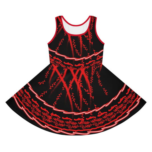 Edgy Floral Girls' Sundress, Floral Dress for Kids, Summer Fashion, Special Occasions, Everyday Wear, Unique Birthday Gift, Stylish Outfit