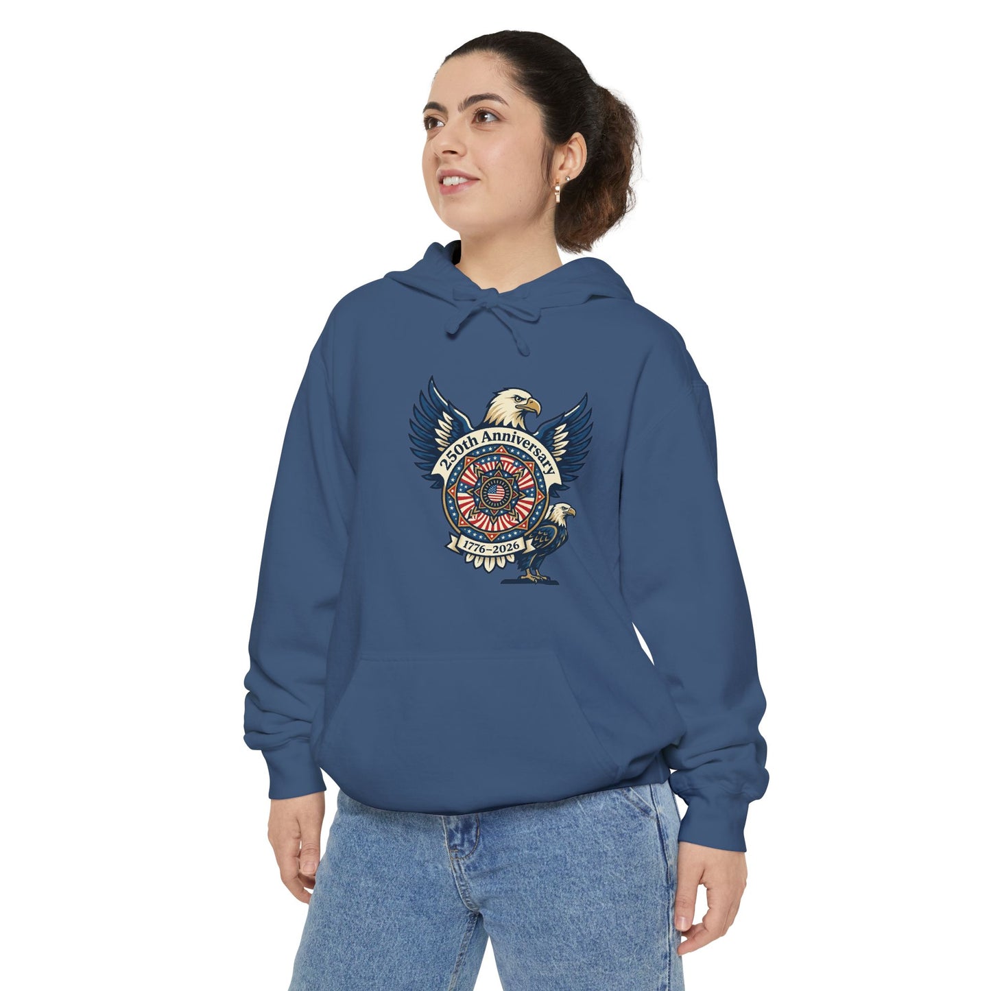 Eagle Vintage Emblem Hoodie — Americana Graphic Pullover