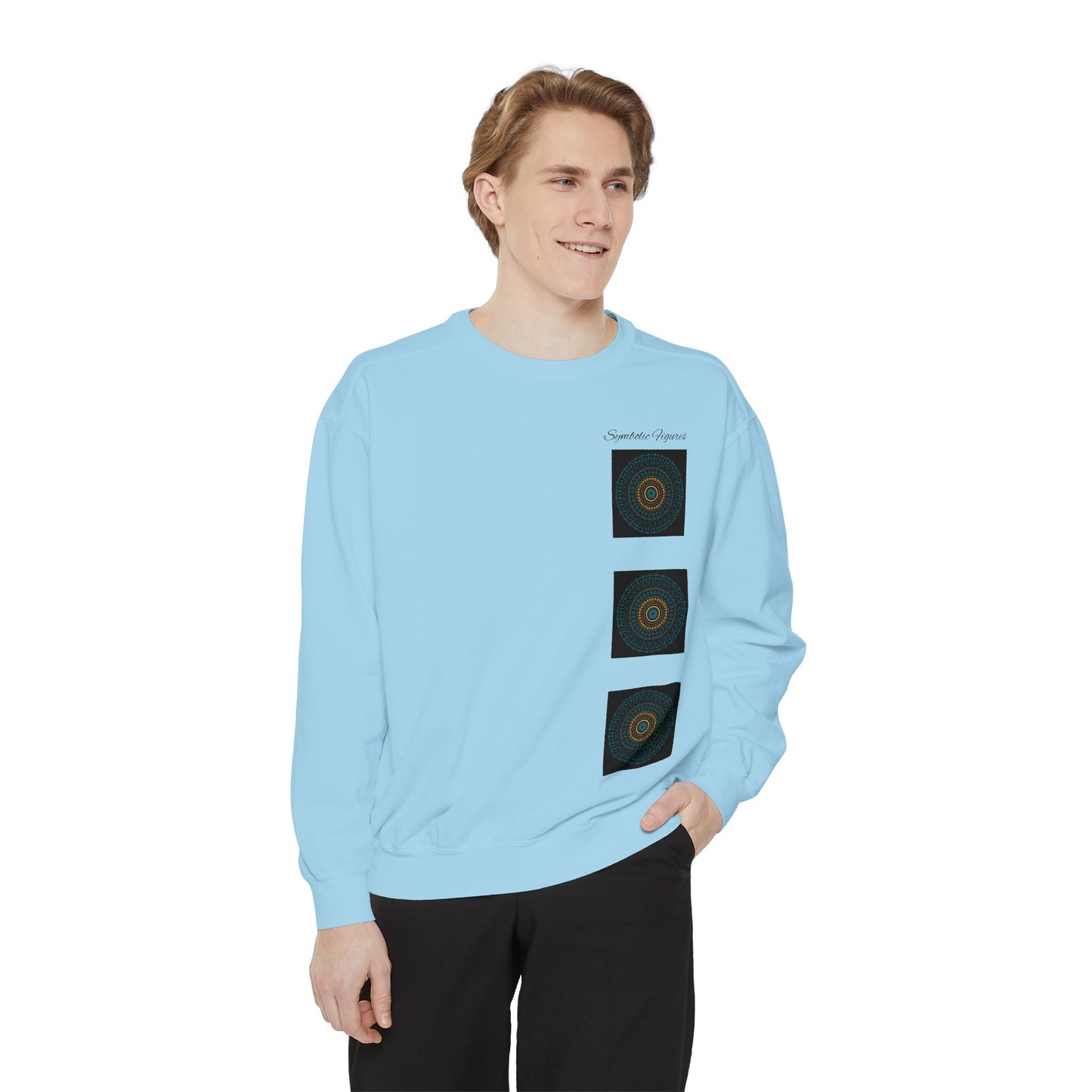 Boho Art Sweatshirt - Unisex Garment-Dyed, Comfortable, Perfect for Cozy Days, Gift for Friends, Casual Wear, Art Lover's Essential