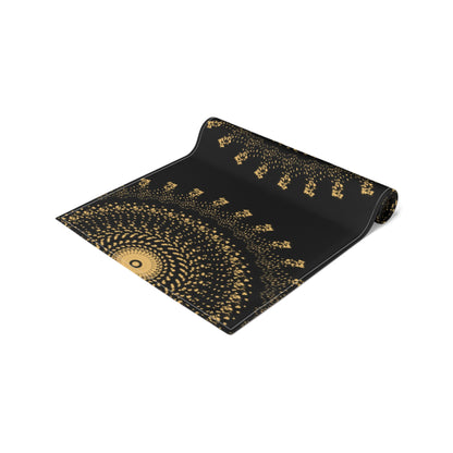 Elegant Gold Mandala Table Runner for Dining & Events