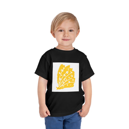 Sunny Leaf Toddler Tee, Cute Kid's Shirt, Summer Outfit, Nature Inspired Tee, Gift for Toddlers, Playtime Clothing, Eco-Friendly Tee