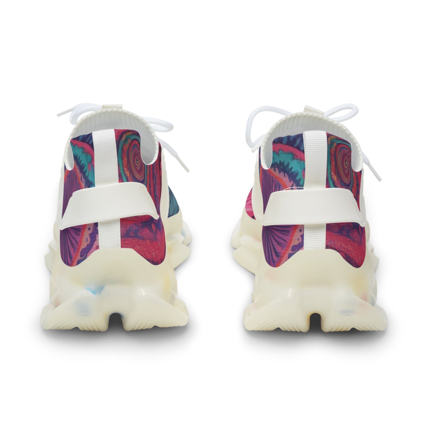 Vibrant Men's Mesh Sneakers with Colorful Mandala Design