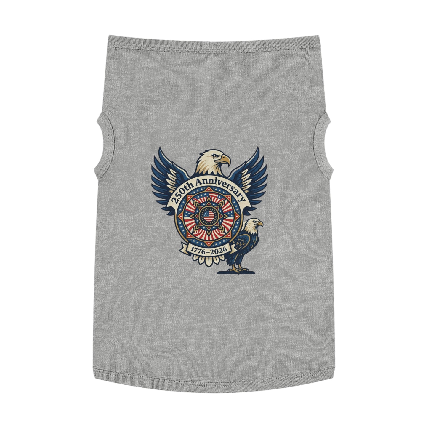 Patriotic 250th Anniversary Pet Tank Top — 1776–2026 Eagle Memorial