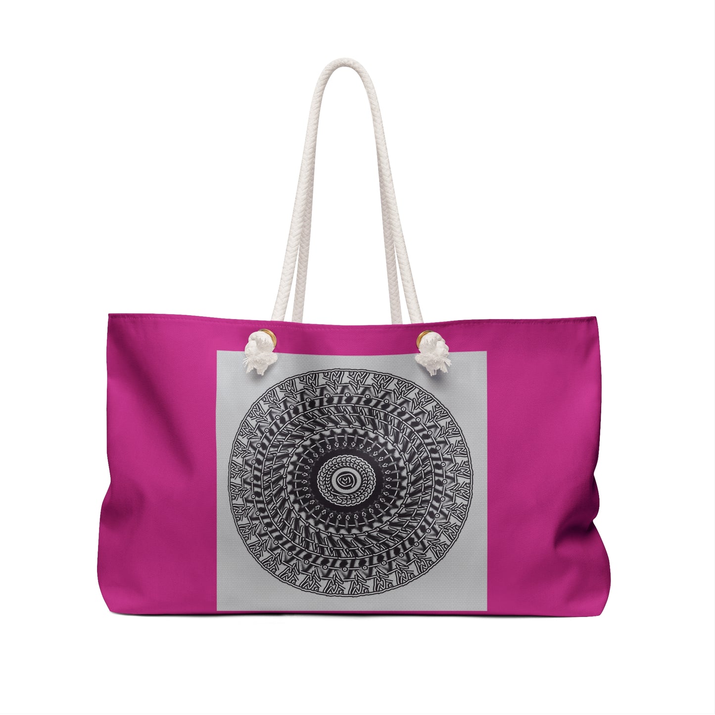 Pink Chic Mandala Weekender Bag - Stylish Tote for Travel & Getaways