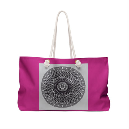 Pink Chic Mandala Weekender Bag - Stylish Tote for Travel & Getaways