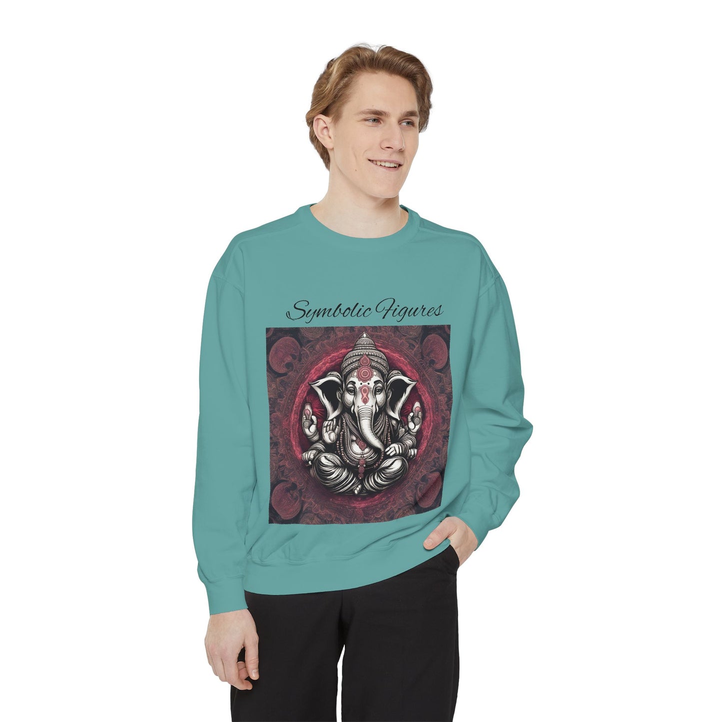 Bohemian-Inspired Unisex Sweatshirt, Trendy Casual Wear, Comfortable Gift, Fashion Layering Piece, Art-Inspired Clothing