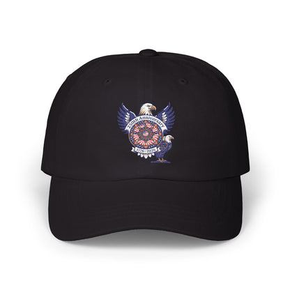 Dad Cap with Retro Eagle Crest Embroidered Patch