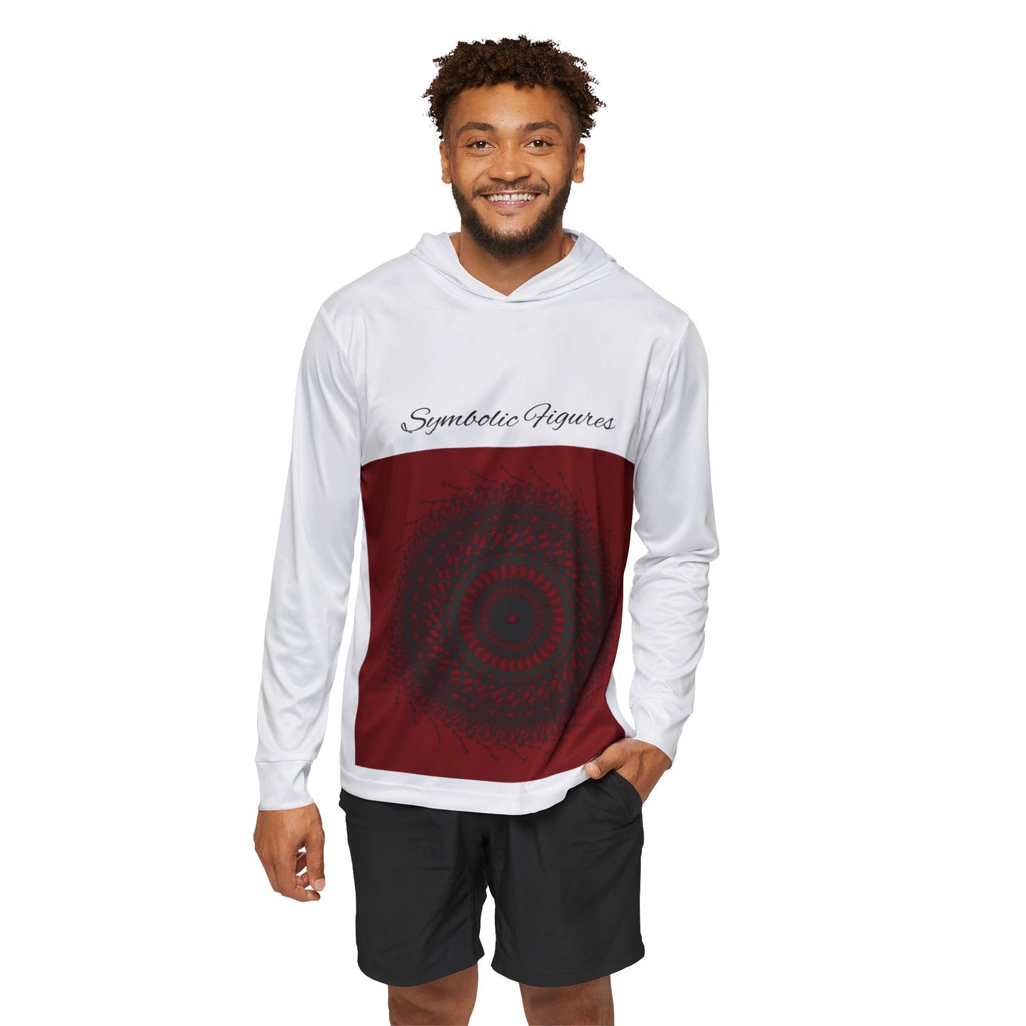 Men's Sports Warmup Hoodie – Symbolic Figures Design for Active Lifestyle
