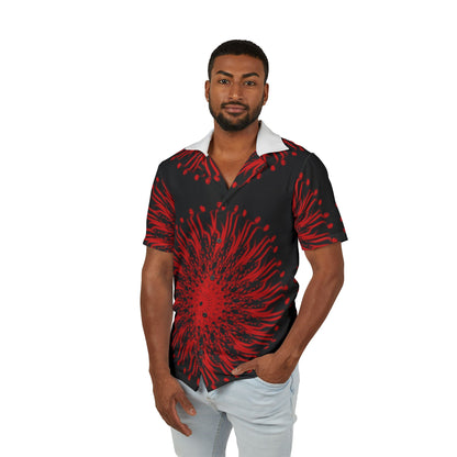 Men's Hawaiian Camp Shirt, Stylish Tropic Shirt, Party Outfit, Summer Wear, Vacation Essential