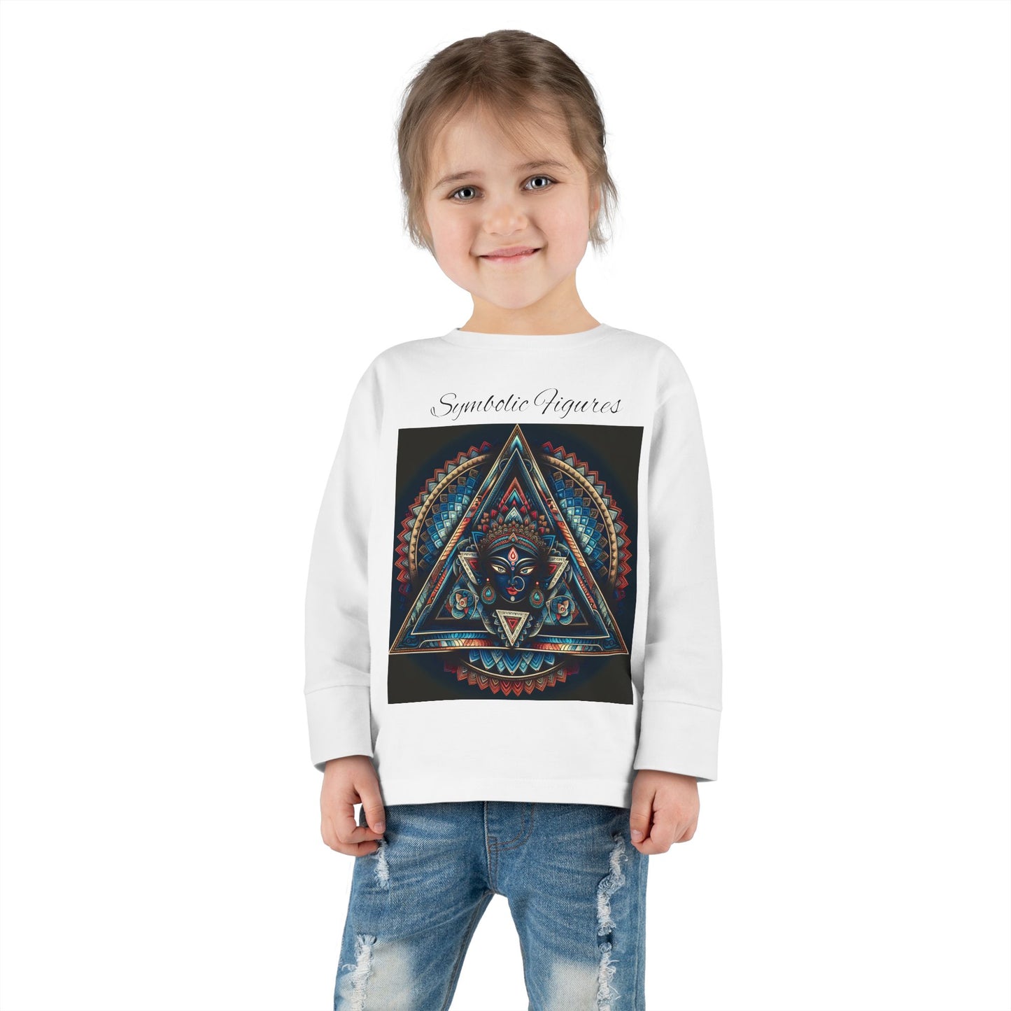 Colorful Toddler Long Sleeve Tee with Abstract Design, Perfect for Playdates, Birthdays, Everyday Wear, Gift for Kids, Cozy and Stylish