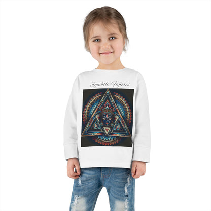 Colorful Toddler Long Sleeve Tee with Abstract Design, Perfect for Playdates, Birthdays, Everyday Wear, Gift for Kids, Cozy and Stylish