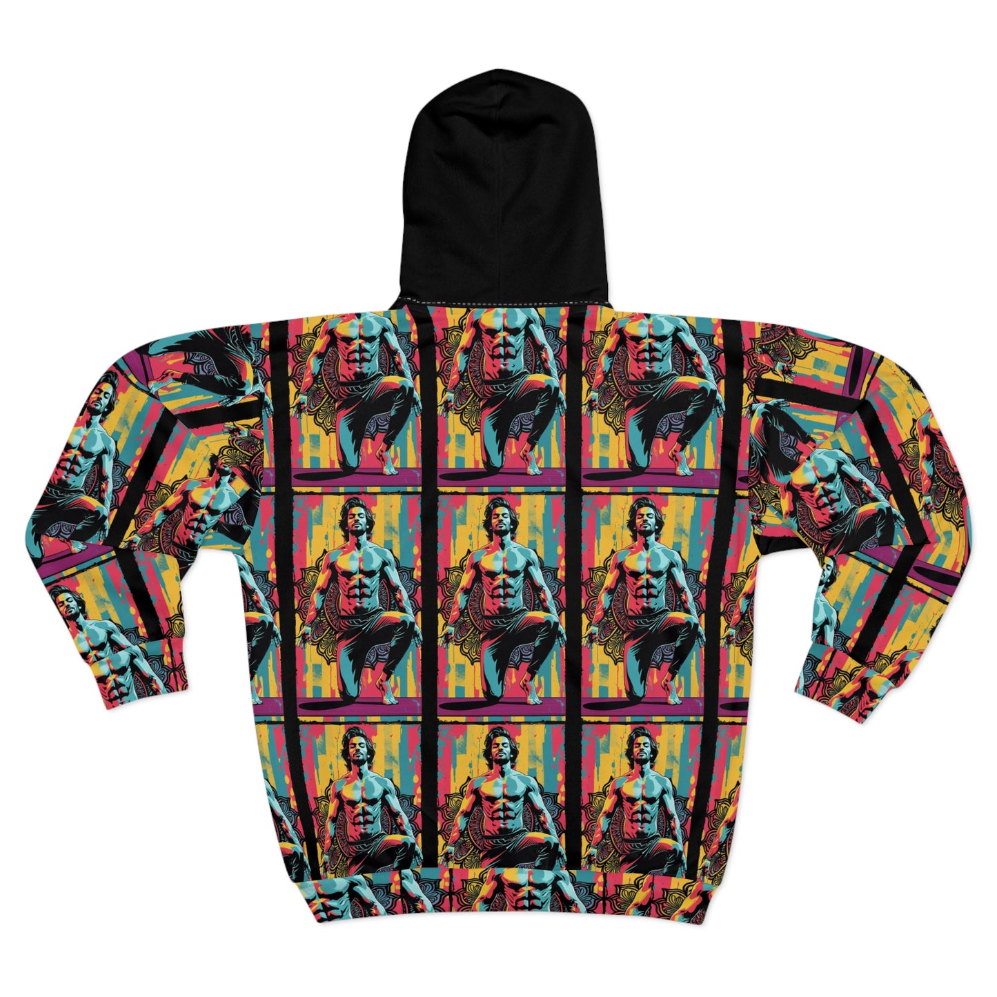 Vibrant Artistic Unisex Zip Hoodie, Colorful Zip Up, Comfortable Wear, Gift for Art Lovers, Casual Streetwear, Unique Fashion Statement