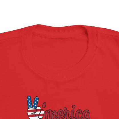 'Merica Bison Toddler Tee — Patriotic 4th of July Baby Shirt