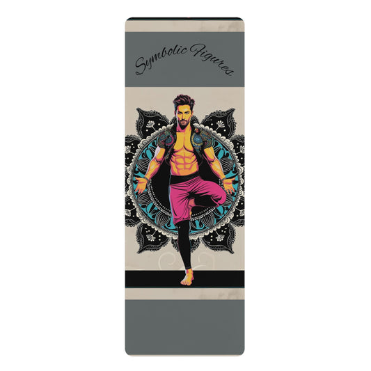 Vibrant Rubber Yoga Mat with Mandala Design, Perfect for Home Workouts, Fitness Gifts, Mindfulness, Yoga Studios, Meditation