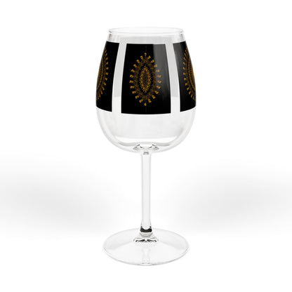 Vibrant Artistic Wine Glass, Unique Gift for Wine Lovers, Colorful 12oz Glassware, Fun Home Decor, Celebration Drinkware