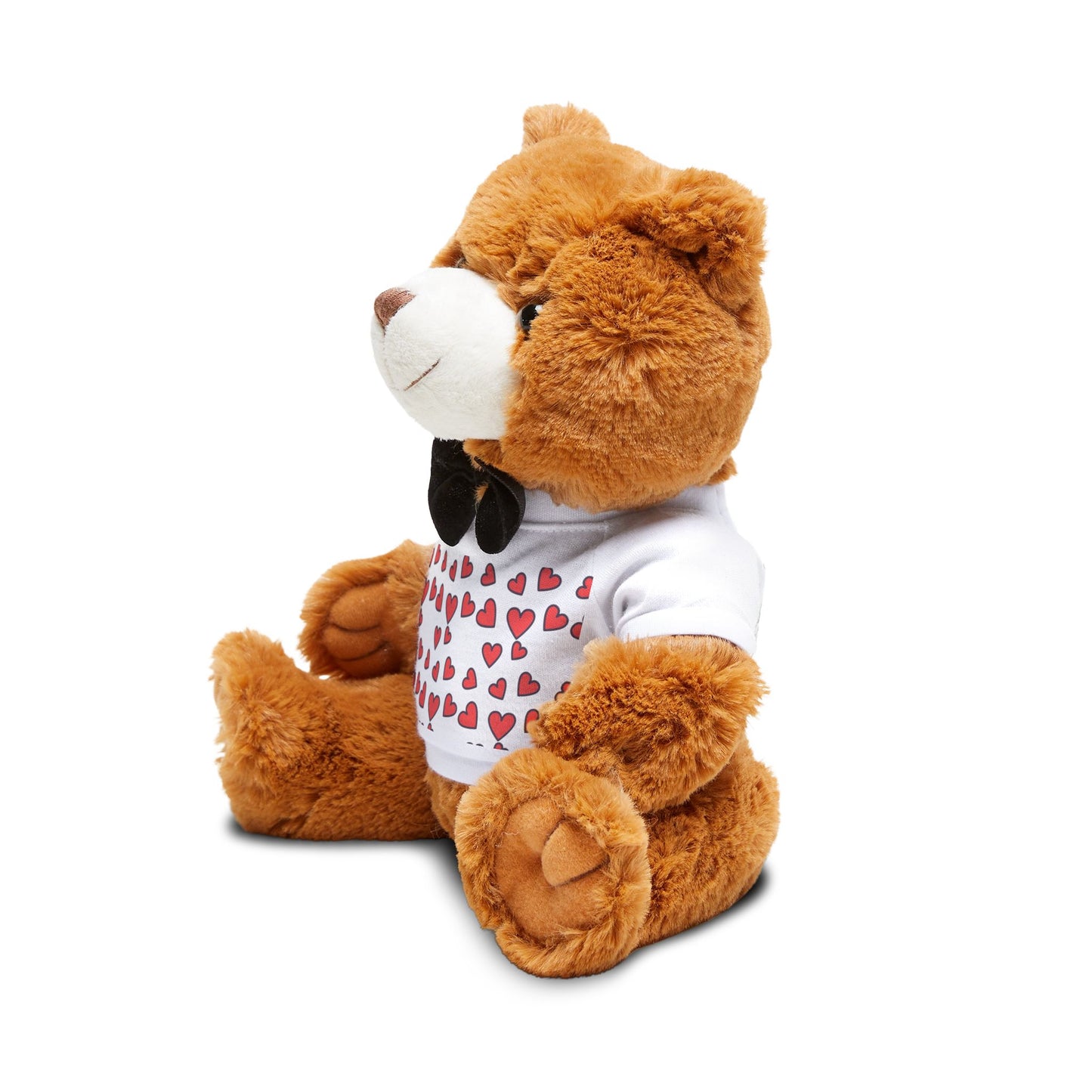Plush Teddy Bear with Heart Tee — Cute Valentine Stuffed Animal Gift