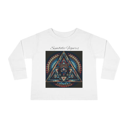 Colorful Toddler Long Sleeve Tee with Abstract Design, Perfect for Playdates, Birthdays, Everyday Wear, Gift for Kids, Cozy and Stylish