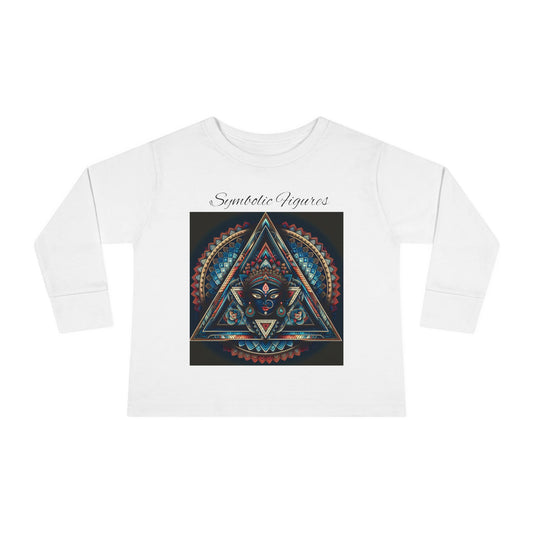 Colorful Toddler Long Sleeve Tee with Abstract Design, Perfect for Playdates, Birthdays, Everyday Wear, Gift for Kids, Cozy and Stylish