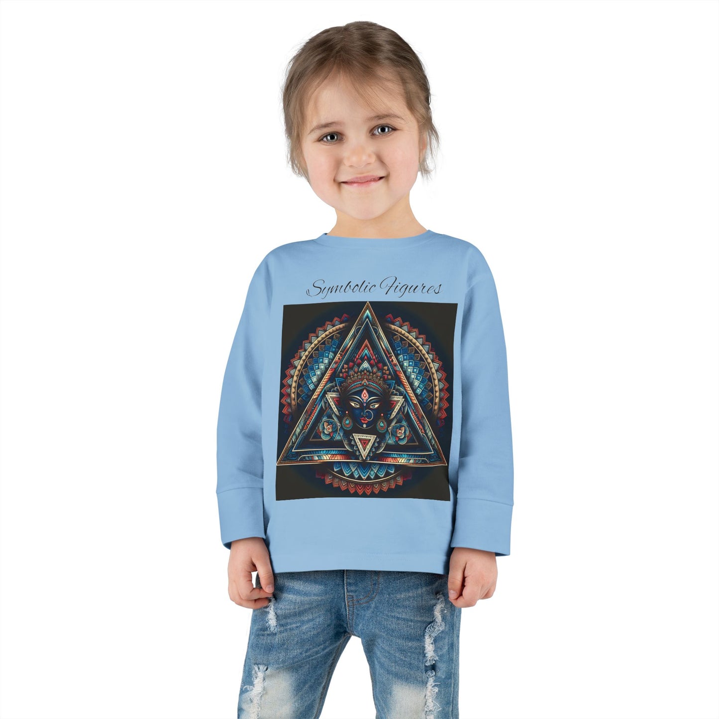 Colorful Toddler Long Sleeve Tee with Abstract Design, Perfect for Playdates, Birthdays, Everyday Wear, Gift for Kids, Cozy and Stylish