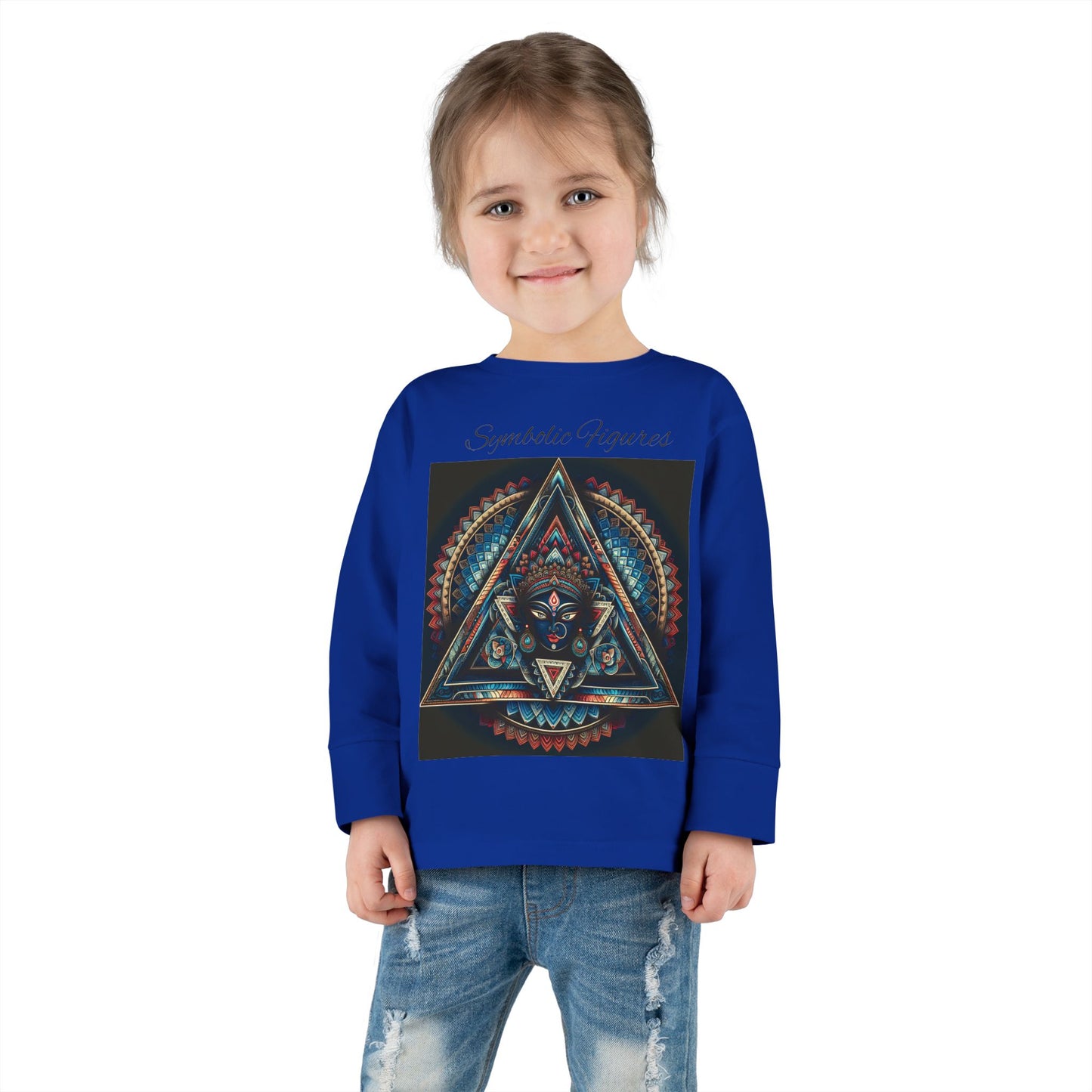 Colorful Toddler Long Sleeve Tee with Abstract Design, Perfect for Playdates, Birthdays, Everyday Wear, Gift for Kids, Cozy and Stylish