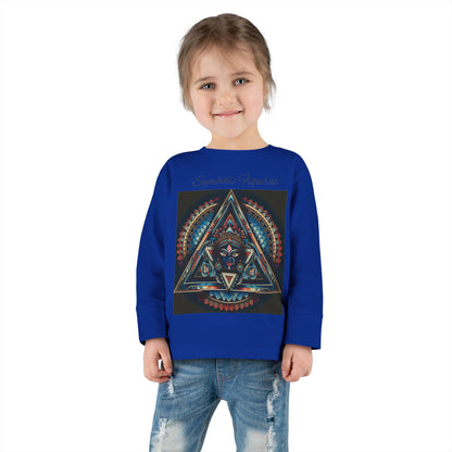 Colorful Toddler Long Sleeve Tee with Abstract Design, Perfect for Playdates, Birthdays, Everyday Wear, Gift for Kids, Cozy and Stylish