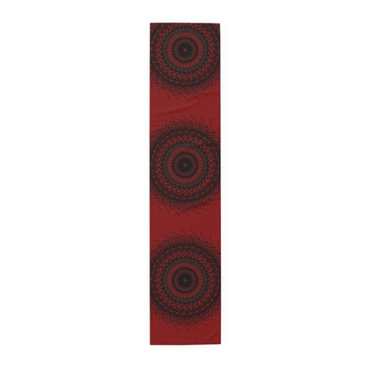 Bohemian Spiral Table Runner | Cotton & Poly | Rustic Home Decor
