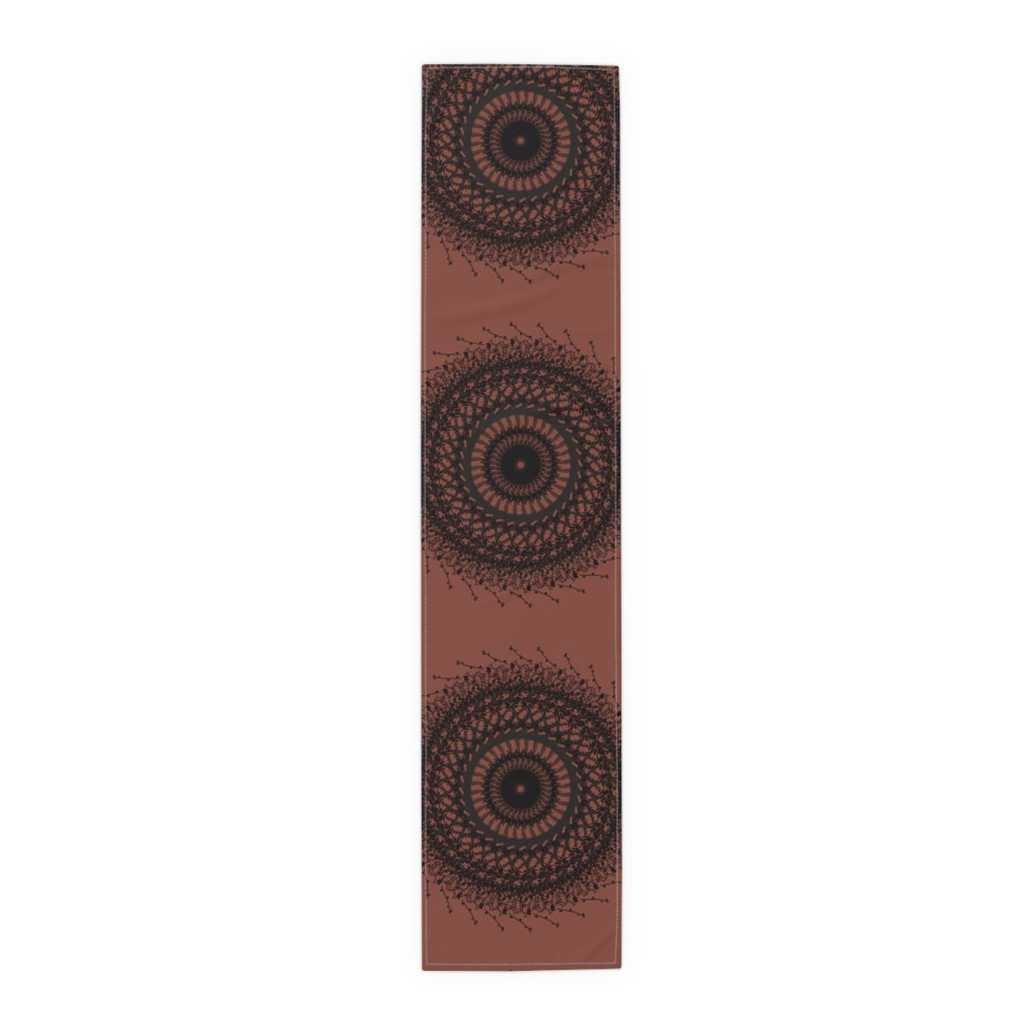 Bohemian Spiral Table Runner | Cotton & Poly | Rustic Home Decor