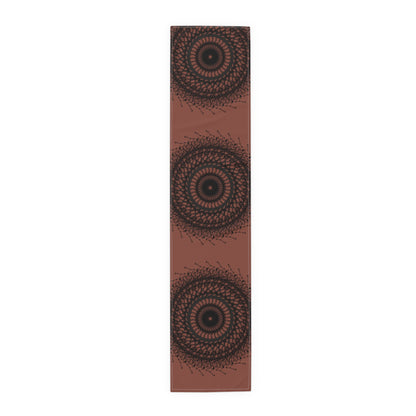 Bohemian Spiral Table Runner | Cotton & Poly | Rustic Home Decor