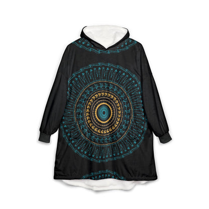 Bohemian Chill Unisex Hooded Blanket | Cozy, Stylish Blanket for Meditation & Relaxation, Gift for Yoga Lovers, Home Essentials