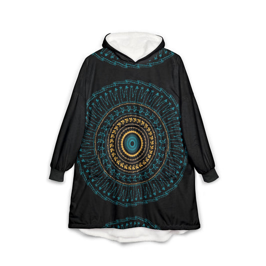 Bohemian Chill Unisex Hooded Blanket | Cozy, Stylish Blanket for Meditation & Relaxation, Gift for Yoga Lovers, Home Essentials