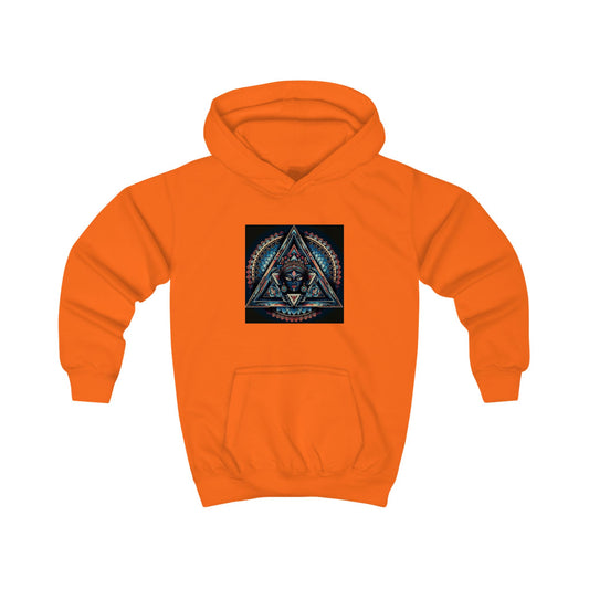 Kids Hoodie with Colorful Symbolic Design, Cozy Pullover for Boys & Girls, Perfect Birthday Gift, Everyday Wear, Unique Artwork