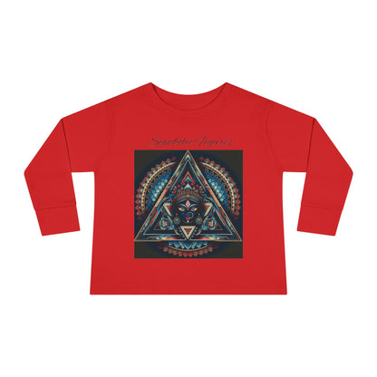 Colorful Toddler Long Sleeve Tee with Abstract Design, Perfect for Playdates, Birthdays, Everyday Wear, Gift for Kids, Cozy and Stylish
