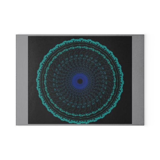 Artistic Glass Cutting Board - Mandala Design, Kitchen Decor, Gift for Chefs, Housewarming, Unique Kitchen Accessories