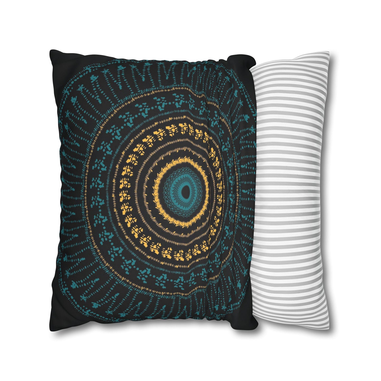 Mandala Faux Suede Pillowcase, Decorative Throw Pillow, Boho Home Decor, Unique Gift, Cozy Living Room Accent