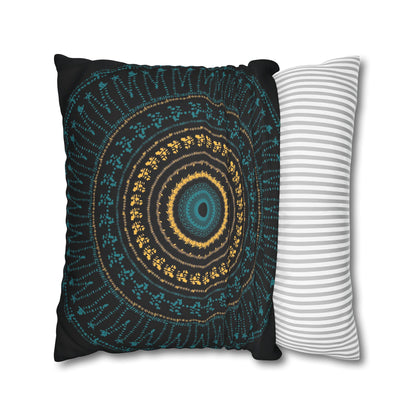 Mandala Faux Suede Pillowcase, Decorative Throw Pillow, Boho Home Decor, Unique Gift, Cozy Living Room Accent