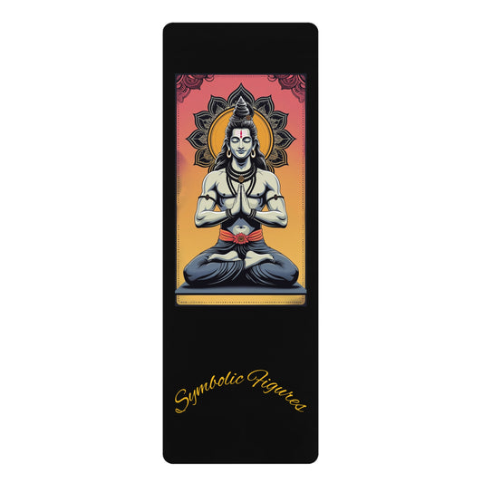 Vibrant Rubber Yoga Mat with Mandala Design, Perfect for Home Workouts, Fitness Gifts, Mindfulness, Yoga Studios, Meditation